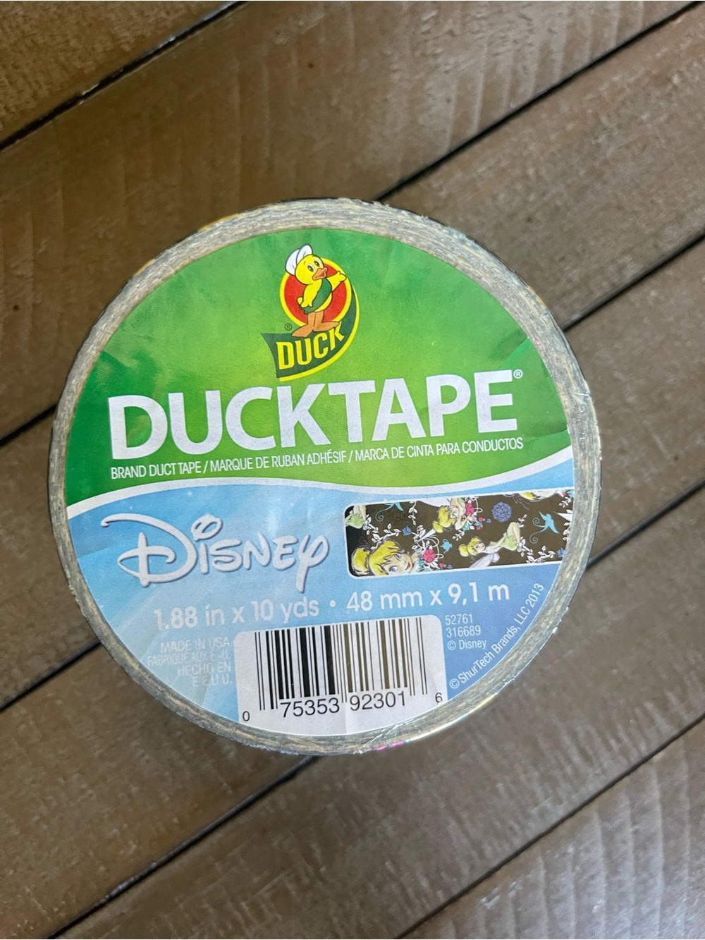 Brand Disney Tape - Tinker Bell Green Floral Pattern